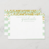 モダン グリーン＆ゴールドのアドバイスカード アドバイスカード (正面/裏面)