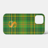 モダン グリーン ヴィンテージ モノグラム Case-Mate iPhoneケース (裏面 (横))