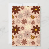 モダン グルーヴィー レトロ 70年代 フラワー ウェディング 招待状 (裏面)