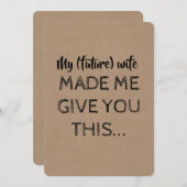 モダン | グロムスマン | 花婿介添人おもしろい案 招待状 (正面/裏面)