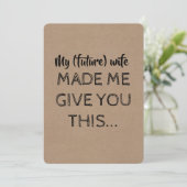 モダン | グロムスマン | 花婿介添人おもしろい案 招待状 (スタンド正面)