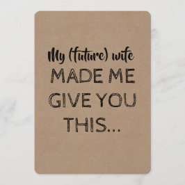 モダン | グロムスマン | 花婿介添人おもしろい案 招待状