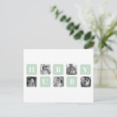 モダン コラージュ フォト ミント ベスト ハビー ギフト ポストカード (スタンド正面)