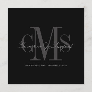 モダン+コンテンポラリー モノグラム/DIY カラー 招待状