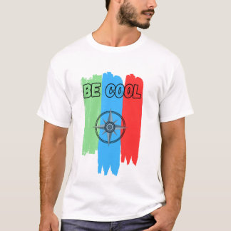モダン コンパス アドベンチャー Tシャツ - "クールでいよう" カラー