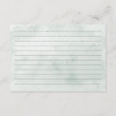 モダン コースト シーシェル アクア ブライダル シャワー レシピ エンクロージャーカード (裏面)