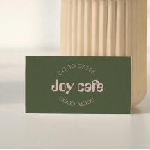 モダン コーヒーショップ ビジネスカード | カフェ ブランディング T
