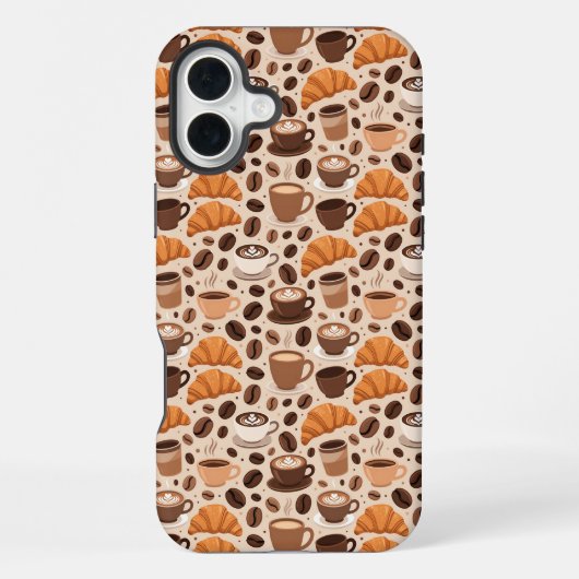 モダン コーヒー 美意識 パターン iPhoneケース (裏面)