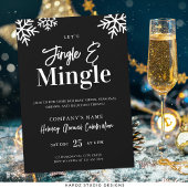 モダン・コーポレート・ブラック・ジングル・ミンゲル・ホリデー・パーティ シーズンカード