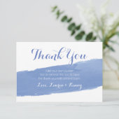 モダン、コーンフラワーブルーサンキューカード サンキューカード (スタンド正面)