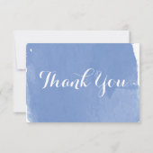 モダン、コーンフラワーブルーサンキューカード サンキューカード (裏面)