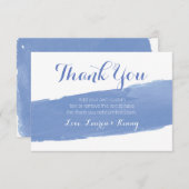 モダン、コーンフラワーブルーサンキューカード サンキューカード (正面/裏面)