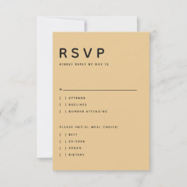 モダン ゴールデンイエロー エディトリアル オールキャップス RSVP