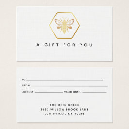 モダン&ゴールデンエレガントハニービーキーパーのギフトカード