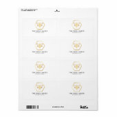 モダン&ゴールデンエレガントハニービーキーパーリターン ラベル (フルシート)