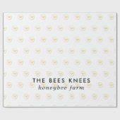 モダン&ゴールデンエレガントハニービーキーパー ラッピングペーパー (フラット)