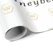 モダン&ゴールデンエレガントハニービーキーパー ラッピングペーパー (ロールコーナー)