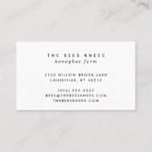 モダン&ゴールデンエレガントハニービーキーパー ロイヤリティカード (裏面)