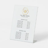 モダン&ゴールデンエレガントハニービーキーパー 台座サイン (正面)