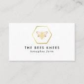 モダン&ゴールデンエレガントハニービーキーパー 名刺 (正面)