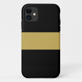 モダン ゴールデンブラウン ブラック プロフェッショナル ストライプ iPhone 11 ケース