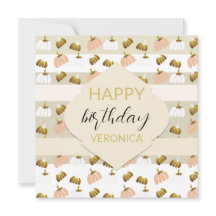 モダン ゴールデン ブラッシュ ピンク アーティスティック パンプキン