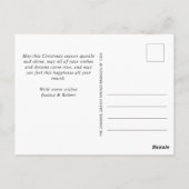 モダン ゴールデン ホリデー フォト クリスマス グリーティング ポストカード (裏面)