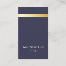 モダン　ゴールドストライプ　スタイリッシュ　縦型名刺