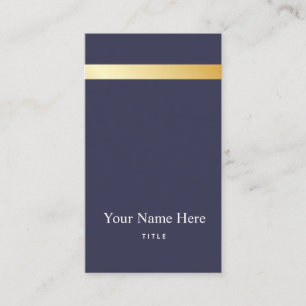 モダン　ゴールドストライプ　スタイリッシュ　縦型名刺 名刺
