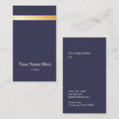 モダン ゴールドストライプ スタイリッシュ 縦型名刺 名刺 (正面/裏面)