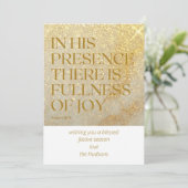 モダン ゴールドダスト詩篇 クリスマス ホリデー カード (スタンド正面)