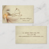 モダン ゴールド ギター バックリー カップケーキ ホイスク 名刺 (正面/裏面)