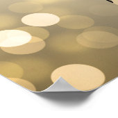 モダン ゴールド グリッター ライト サロン 価格 メニュー ポスター (角)