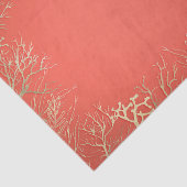 モダン ゴールド コーラル オレンジ エレガント ビーチ ウェディング 薄葉紙 (詳細)