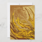 モダン ゴールド テラコッタ アブストラクト アート ブライズ シャワー 招待状 (裏面)