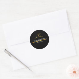 モダン ゴールド ハウス ロゴ 不動産 ラウンドシール