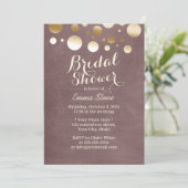 モダン ゴールド フォイル コンフェッティ ドット ブライダル シャワー 招待状 (スタンド正面)