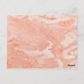 モダン ゴールド フレーム アイボリー グリーン フローラル RSVP ポストカード (裏面)