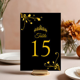 モダン ゴールド ブラック ミニマル テーブル ナンバー テーブルナンバー