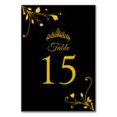 モダン ゴールド ブラック ミニマル テーブル ナンバー テーブルナンバー (裏面)