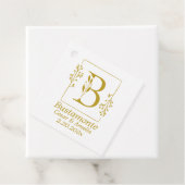 モダン ゴールド ボタニカル レター B   フェイバータグ (インサイチュ)