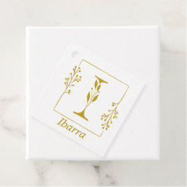 モダン ゴールド ボタニカル レター I  オーダーメイド   フェイバータグ