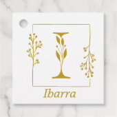 モダン ゴールド ボタニカル レター I  オーダーメイド   フェイバータグ (正面)