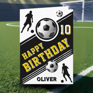 モダン サッカー フットボール ボール プレーヤー 誕生日 カード