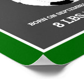 モダン サッカー ボール 赤ちゃん 誕生統計 ポスター (角)