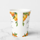 モダン サマー オレンジ レモン シトラス ブライダル シャワー 紙コップ (右)