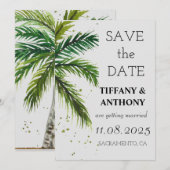 モダン サマー オーシャン ビーチ ウェディング セーブザデート (正面/裏面)