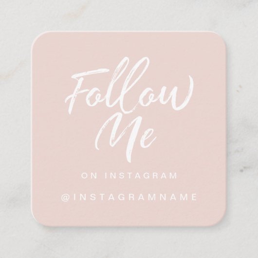 モダン&サミニマルーフェル後を追メディアMe写真 スクエア名刺 (正面)