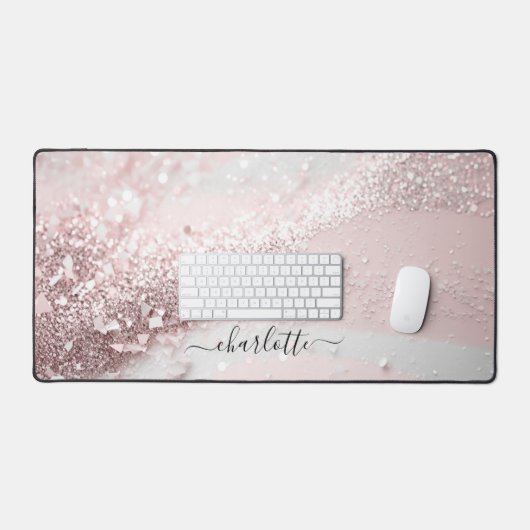 モダン,サロン,グリッター(模倣) デスクマット (キーボード&マウス)