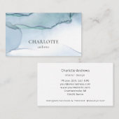 モダン,サロン,ミニマル水彩名刺 名刺 (正面/裏面)